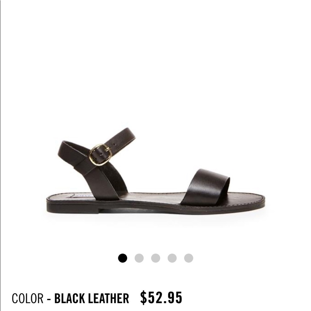 Donddi black leather sandals